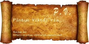 Pintye Viktória névjegykártya
