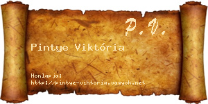 Pintye Viktória névjegykártya